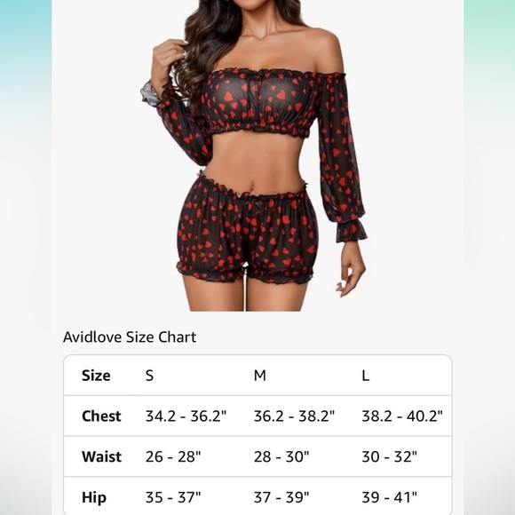 2 piece heart ruffle top and shorts set - Picture 6 of 6